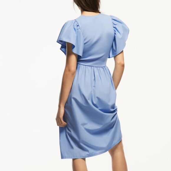 NWT Zara Ruffled Sleeve Dress - Picture 9 of 12